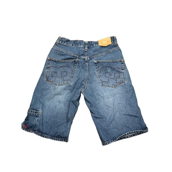 vintage Denim Mens Bermuda Shorts Size 30 Dark Wash Casual Style - Picture 2 of 5